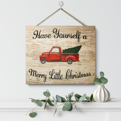 Have Yourself a Merry Little Christmas Wooden Sign and Wall Decor, Farmhouse Christmas, Made in USA