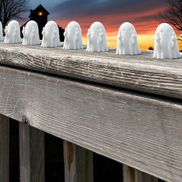Colonial Depot Finger Flip Off Ghost Figurines, 5 Pack, Funny Halloween Decor Gag Gift, Made in USA