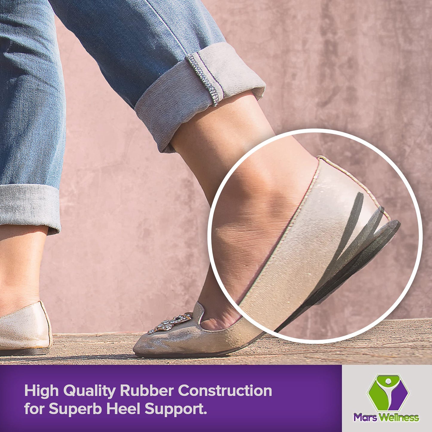Premium Adjustable Orthopedic Heel Lift - Made in The USA - for Heel Pain and Leg Length Discrepancies - Pack of 2