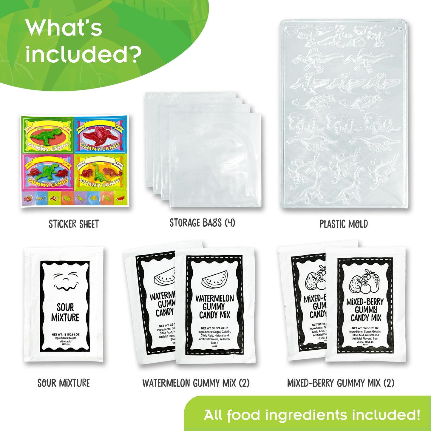 Thames & Kosmos Dinosaur Gummy Candy Lab, Tasty Labs STEM Experiment Kit, Make Your Own Dinosaur-Shaped Gummies, Explore Chemistry in Cooking, Safe to Eat, Ages 6+, Made in USA