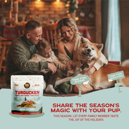 Smart Cookie Turducken Holiday Dog Treats - Turkey, Duck and Chicken Christmas Dog Treats - Healthy, All Natural, Grain Free, Human-Grade - Made in USA - 5oz