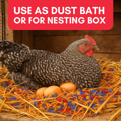 Farm Party Herbal Hootenanny Chicken Nesting Herbs 8oz - Chicken Dust Bath Mix Deodorizer Keeps Nest Boxes & Coop Fresh - Chicken Coop Herbs - Chicken Accessories for Coops