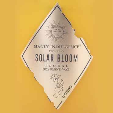 Manly Indulgence Solar Bloom Scented Jar Candle, Rebel Collection, 2 Wick, Orange, 22 oz - Up to 120 Hours Burn