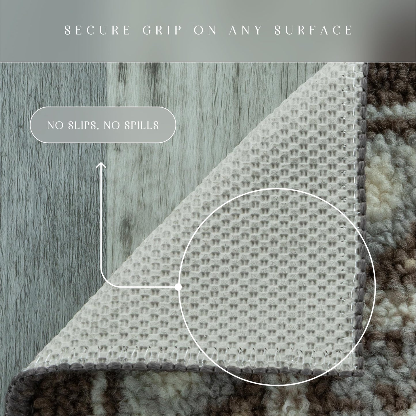 Maples Rugs Florence Kitchen Rugs Non Skid Washable Accent Area Carpet [Made in USA], 1'8 x 2'10, Light Brown