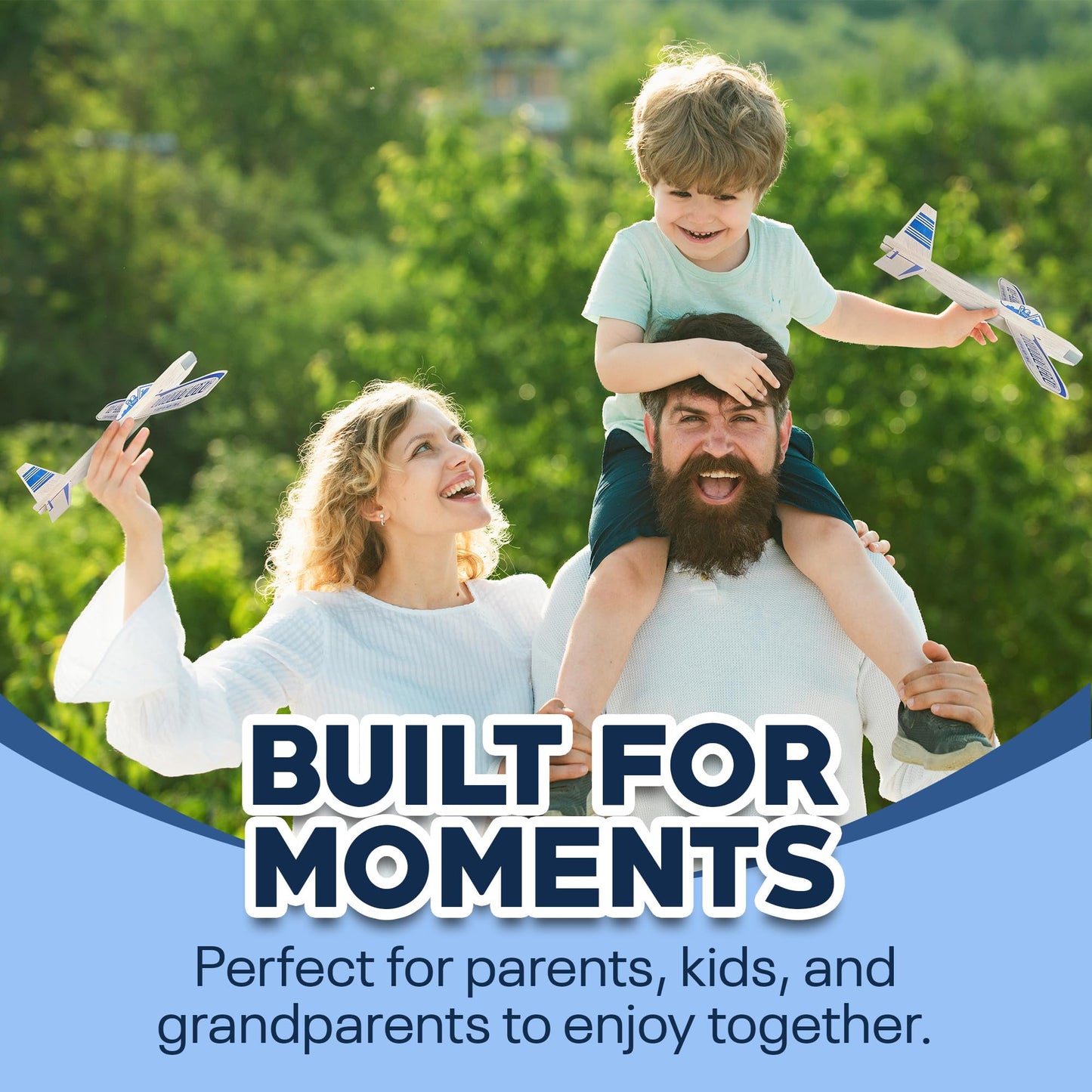 GRANITE MOUNTAIN PRODUCTS Balsa Wood Airplane Kits | Plane Toys Set - 2 Sling Shot Gliders | Pack of 2 Rubber Band Launched BalsaWood Gliders | Outdoor Party Favors, Parties, and BBQ's