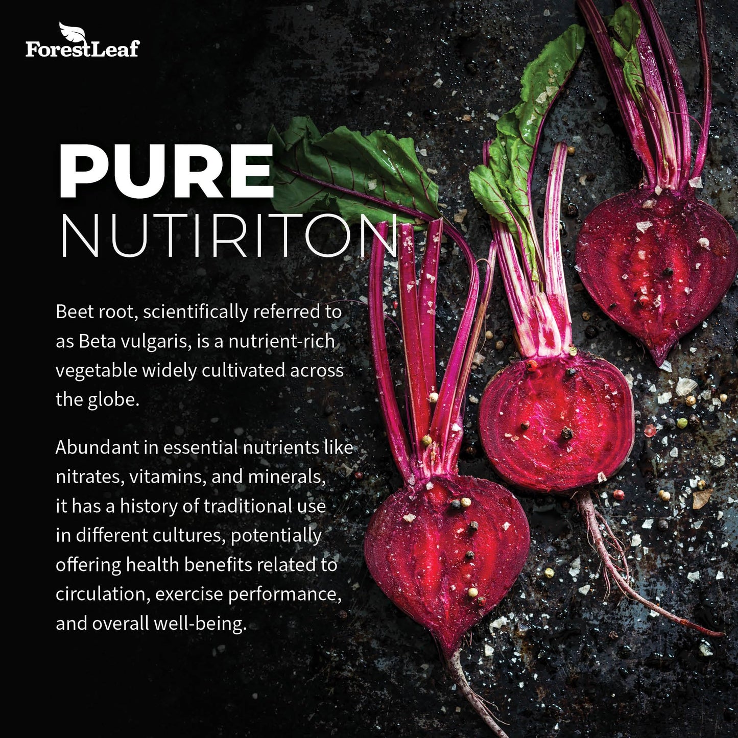 ForestLeaf Beet Root Capsules, 1000mg, 20:1 Extract, with Ginger, Grape Seed, Supports Blood Flow, Energy (120 Count (Pack of 2))