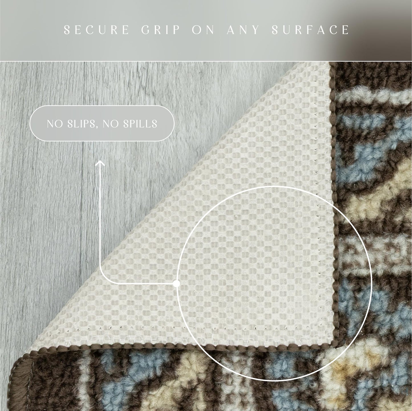 Maples Rugs Florence Kitchen Rugs Non Skid Washable Accent Area Carpet [Made in USA], 1'8 x 2'10, Coffee Brown