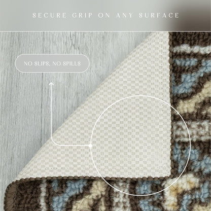 Maples Rugs Florence Kitchen Rugs Non Skid Washable Accent Area Carpet [Made in USA], 1'8 x 2'10, Coffee Brown