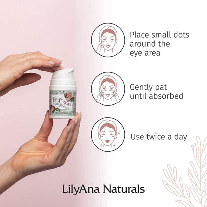 LilyAna Naturals Anti Aging Retinol Cream and Eye Cream Bundle 1.07 oz - Retinol Moisturizer for Face and Under Eye Cream for Dark Circles and Puffiness, Improve the look of Fine Lines and Wrinkles