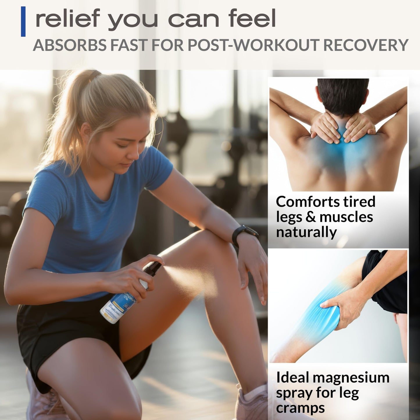 Ella & Eden Pure Magnesium Oil Spray - 12oz Topical Magnesium for Feet, Sleep, Muscle Relaxation, Leg Cramps - Natural, No Additives - Made in USA
