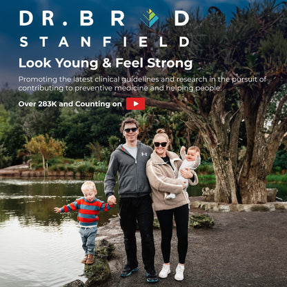 Dr Brad Stanfield Melatonin 300mcg + Magnesium Glycinate 126mg + Glycine 2,500mg for Sleep (120 Count, 30 Servings)