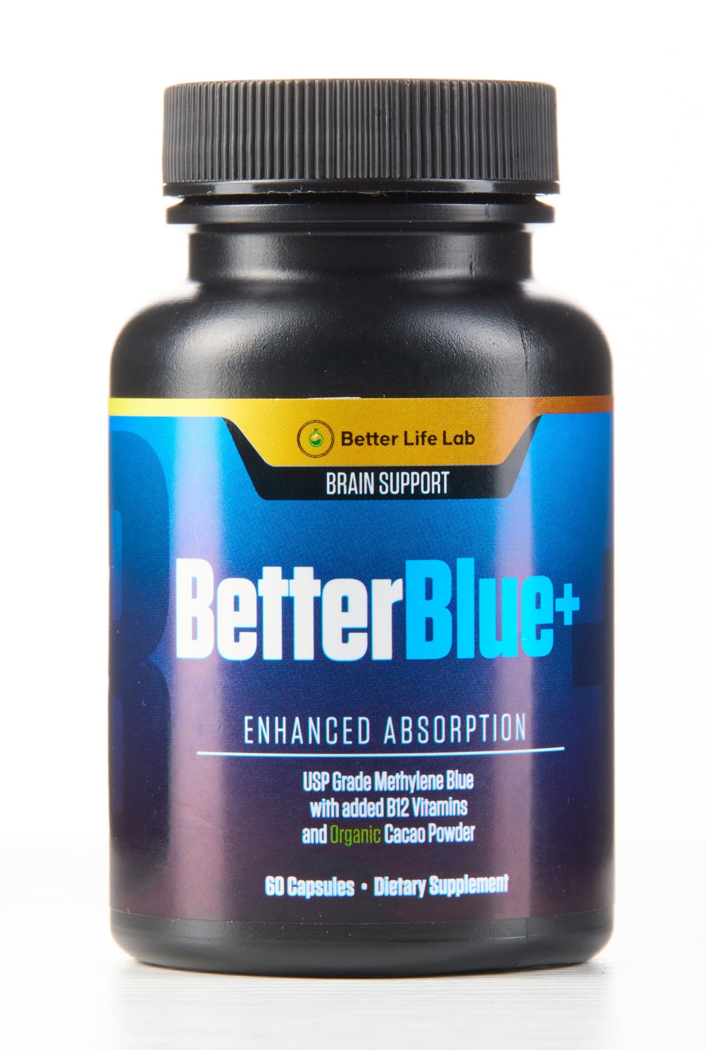 BETTER LIFE LAB Methylene Blue Capsules Pharmaceutical Grade – 60ct – Brain, Energy & Cellular Health Support