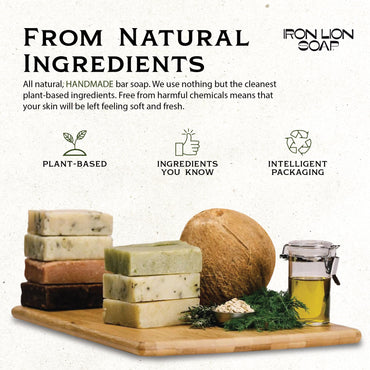 ILS Soap co - HIS Mix (3 Formulas for the man on the go Post Workout, Date Night & The Go-To) All Natural Bar Soap for All Skin Types - Plant Based, Cold Process and Handmade in the USA (3 Pack)