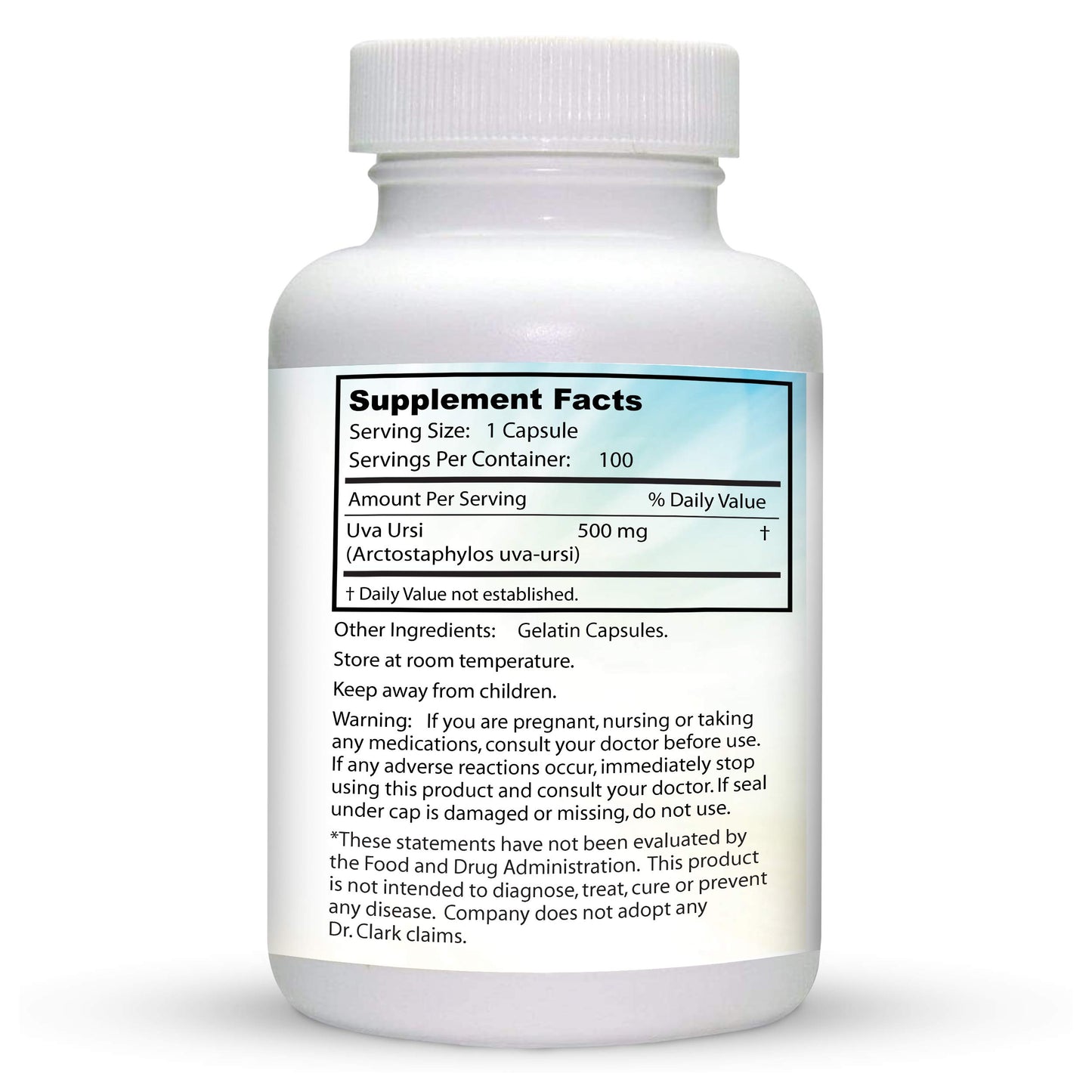 Dr Clark Store Uva Ursi Urinary Tract Support - 500 Mg, 100 Vegan Supplements, Immune Booster