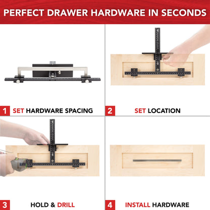 True Position Tools The Original Cabinet Hardware Jig - Made in USA - Most Accurate Tool for Knobs and Pulls - Hand Calibrated