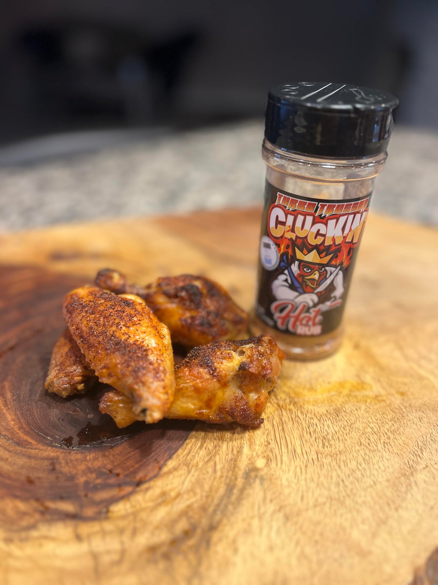 Turbo Trusser | Cluckin' Hot Rub | For Chicken, Turkey, Duck, Pork & Veggies | Perfect Blend of Smooth Heat & Flavor | Made in the USA | 6 Oz
