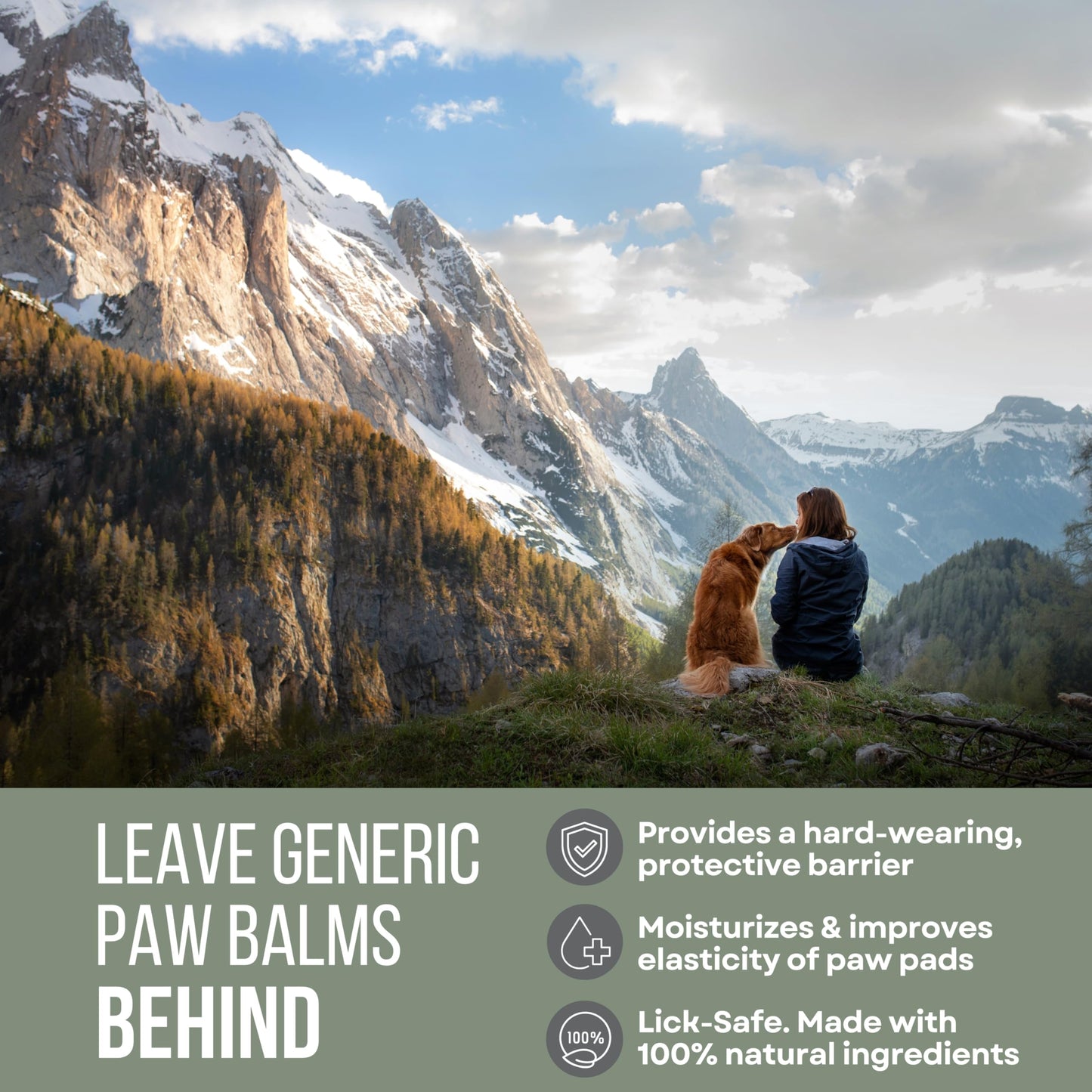 Rhino Wax - Dog Paw Trail Wax 2oz - Use Before Taking Dogs on a Hike - Balm Helps Protect Against Rocks, Uneven Terrain, Thorns, Glass - Moisturizes and Improves Elasticity - Lick-Safe - Made in USA