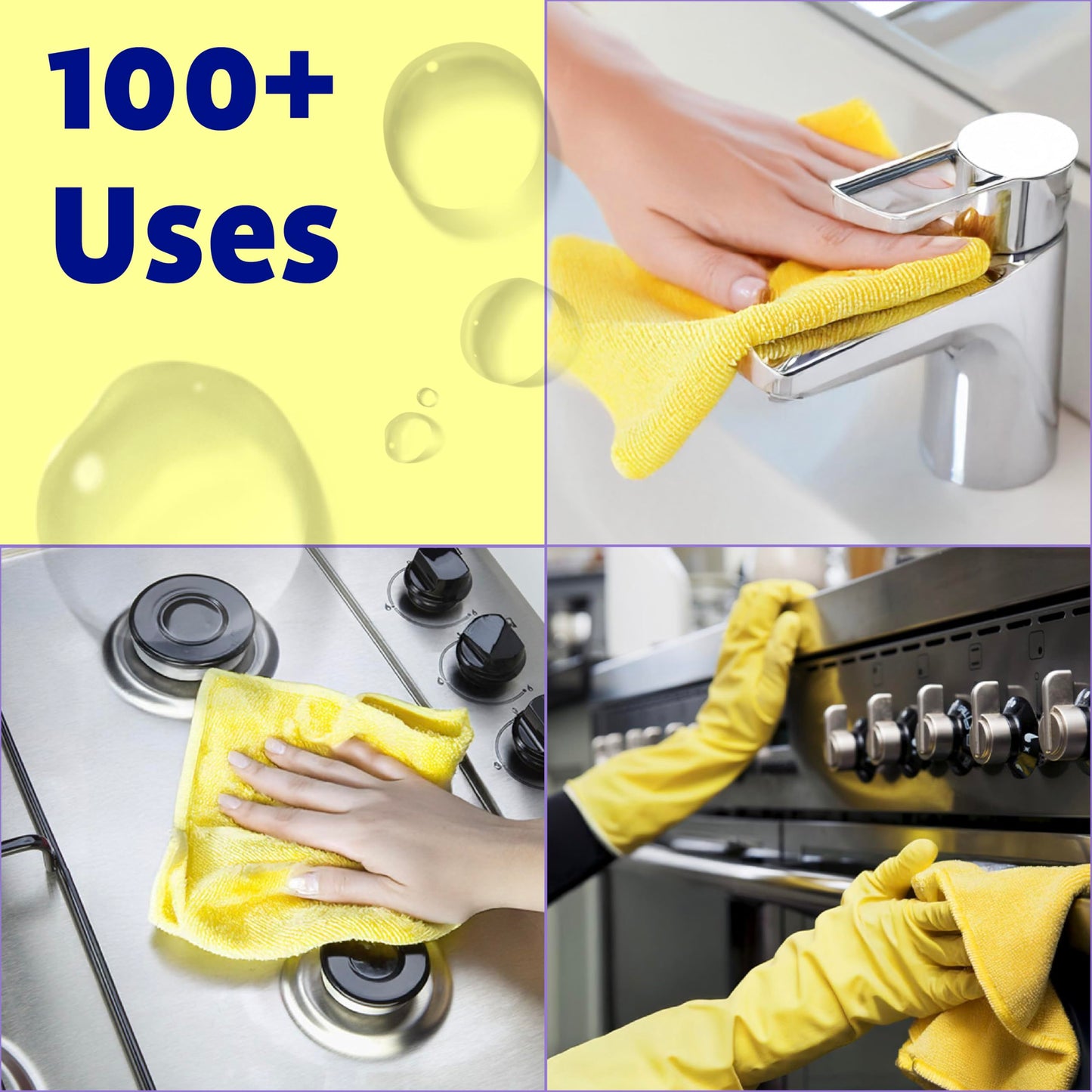 Originally Yellow Lemon Vinegar For Cleaning Purpose | USA Made All Purpose Cleaner | Use as a Floor, Glass, Kitchen, & Bathroom Cleaner | Plant Derived Vinegar 1 Gallon in 2 bottles | 128 Oz