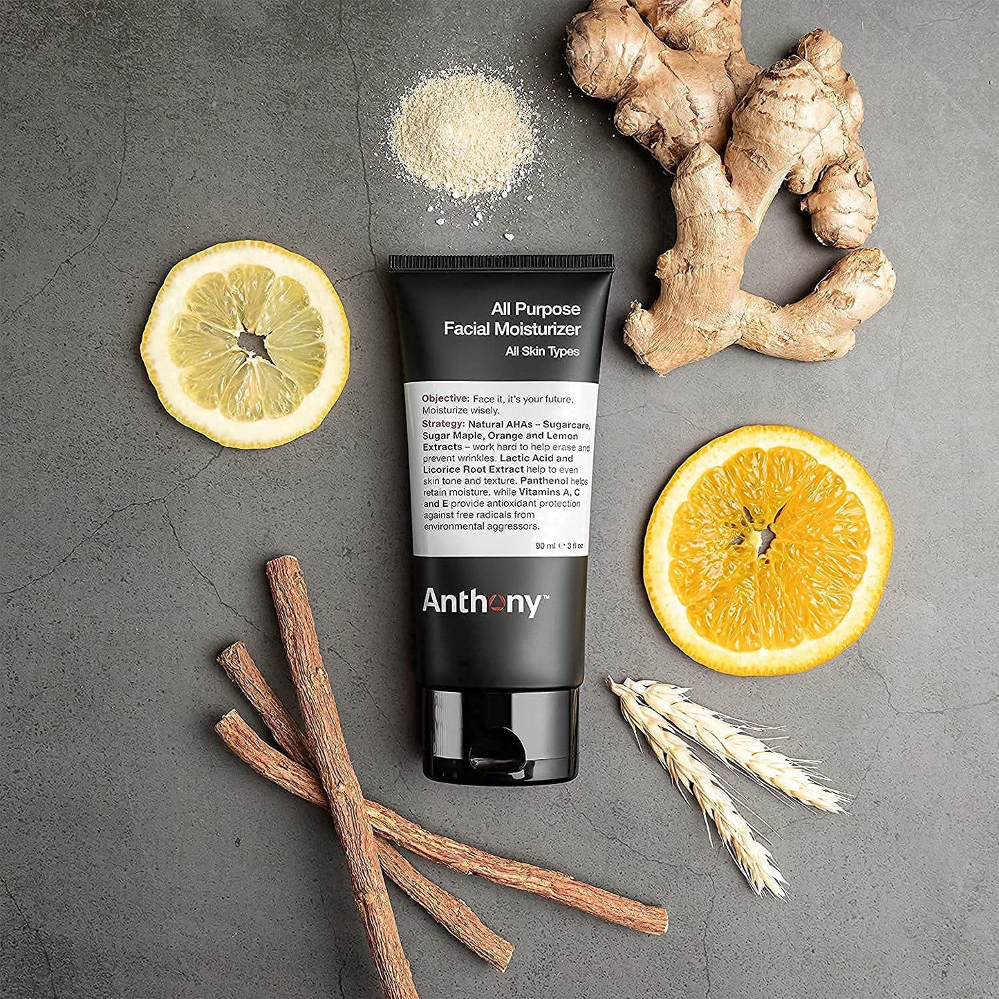 Anthony All Purpose Facial Moisturizer, 3 Fl Oz Kind Cleansing Water 6.7 Fl Oz.