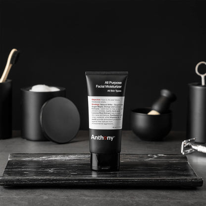 Anthony Essentials Duo Glycolic Facial Cleanser for Men and All-Purpose Facial Moisturizer - Men’s Hydrating Lotion for Dry Skin
