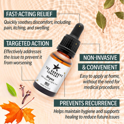 Eye Serum for Styes, Chalazions, and Blepharitis, 15 mL – Plant-Based Formula – Made in USA