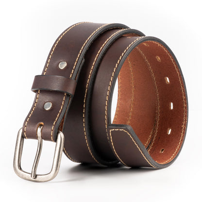 The Executive Leather Belt | Made in USA | Mens Dress/Casual Belt | Brown