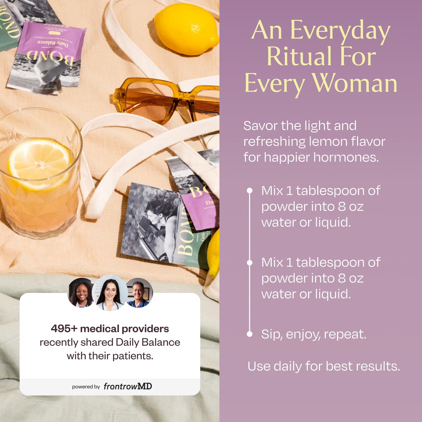 BOND Prenatal Vitamin Drink Mix for Women with Iron, Supports Hormone Balance, Folate & B12 for Energy & Calm Mood, Plant-Based Omega-3 for Cognitive Support, Magnesium, D3, B6, NAC, 20 Travel Packs