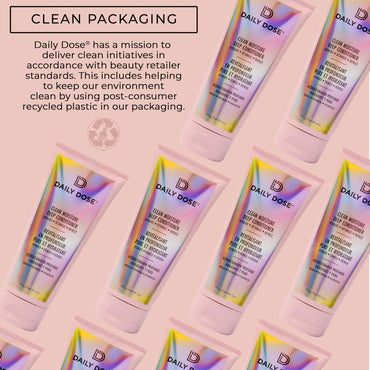 DAILY DOSE Clean Moisture Deep Conditioner – Hydrating Hair Mask for Dry, Damaged & Frizz-Prone Hair. Restores Moisture, Softness & Shine – Vegan, Sulfate-Free, Paraben-Free – 6 oz