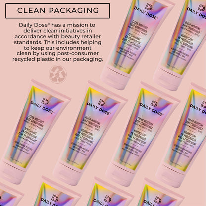 DAILY DOSE Clean Moisture Deep Conditioner – Hydrating Hair Mask for Dry, Damaged & Frizz-Prone Hair. Restores Moisture, Softness & Shine – Vegan, Sulfate-Free, Paraben-Free – 6 oz