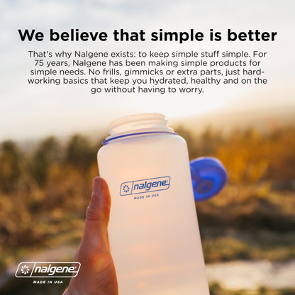Nalgene Leak Proof Tritan BPA-Free Water Bottle - 32 oz Narrow Mouth - Made in the USA for Outdoor Use & Daily Hydration (Butter)