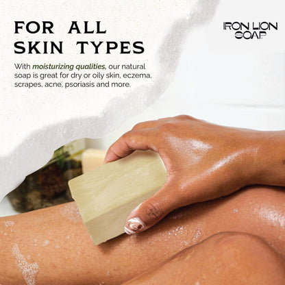 ILS Soap co - Super Shea (Unscented Olive Oil & Shea Butter) All Natural Bar Soap for All Skin Types - Plant Based, Cold Process and Handmade in the USA (3 Pack)