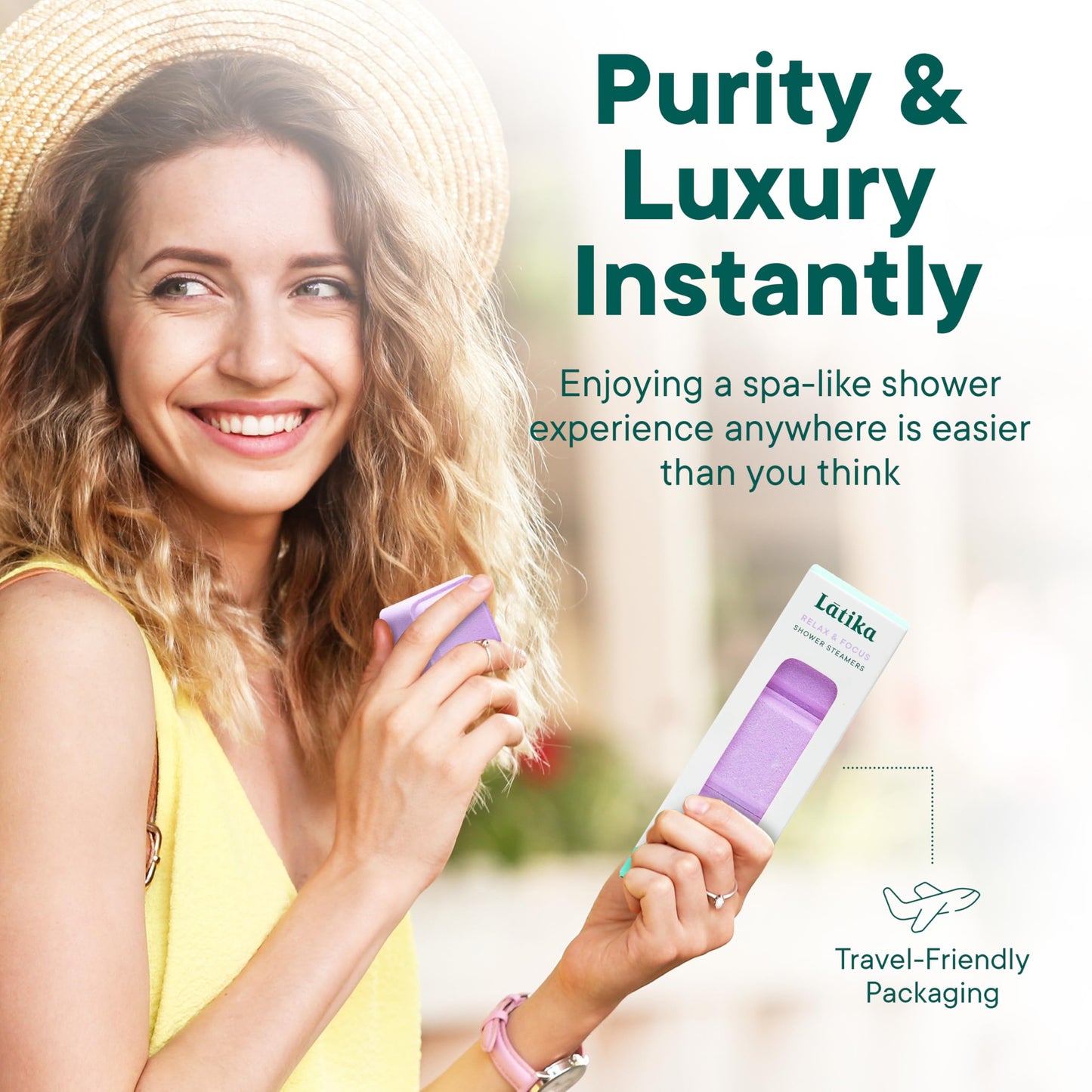 Latika Aromatherapy Shower Steamers - Relax & Focus Pack with Lavender Peppermint Essential Oils - Stress and Anxiety Relief Tablets - Shower Essentials for Women and Men - Relaxing Aromatherapy Gifts