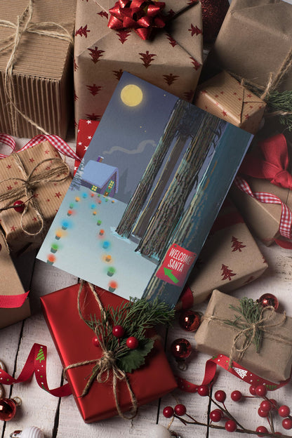 Stonehouse Collection Cabin In Forest Christmas Cards, Boxed Winter Forest Holiday Cards, USA Made, Pack of 18 (Standard)