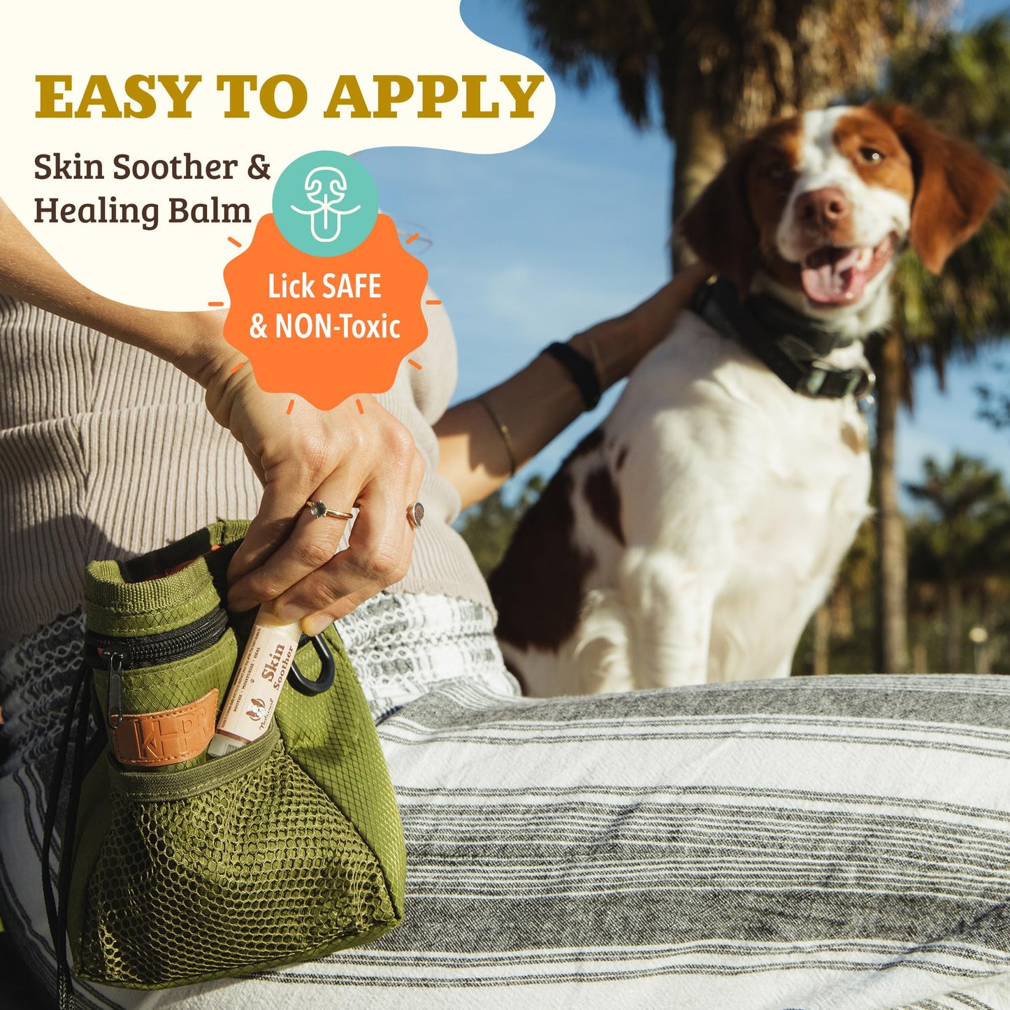 Natural Dog Company Skin Soother Balm Bundle for Dogs – Heals & Relieves Itchy Skin, Hot Spots & Rashes – Moisturizing Dog Rash Cream & Travel Stick – 1 oz Tin + 0.15 oz Stick