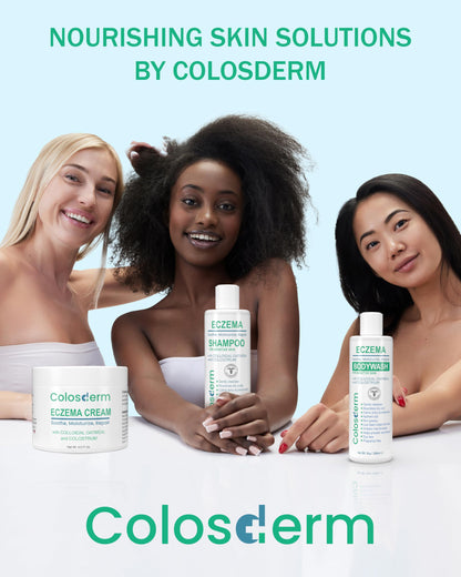 Eczema Cream for Kids & Adults, Daily Moisturizing Body Lotion for Sensitive Skin, Soothing Eczema Treatment Relief, Colloidal Oatmeal & Colostrum for Dry & Itchy Skin, Steroid- & Fragrance-Free, 4 oz