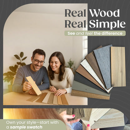 TIMBERCHiC 100% Wood Wall Planks - Made in USA - Peel-and-Stick Panels for Interior Decor - DIY Adhesive Wall Panels, Pebble (3" x 10 Sq Ft)