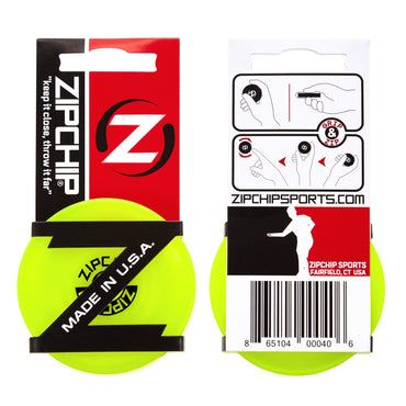 ZipChip - The Original - Made in USA - Mini Flying disc - Soft Rubber - Pocket Size - Lightweight - Indoors/Outdoors - Floats in Water - Unique sidearm Throw - Patented