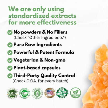 Boswellia Extract and Organic Ashwagandha Capsules 2000 mg - Strong Natural Support Pills 3 Month Supply - Consentrated Boswellia Serrata 65% Boswellic Acid with Ashwagandha Powder Supplement