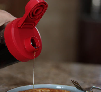 Brewing America Nesting Jar with Drinking Lid as Travel Cup, 1 Pint (16 oz) with Red Pouring Lid on Wide Mouth Ball Nesting Mason Jar, USA-Made To Go Drink Cup, 1-Pack