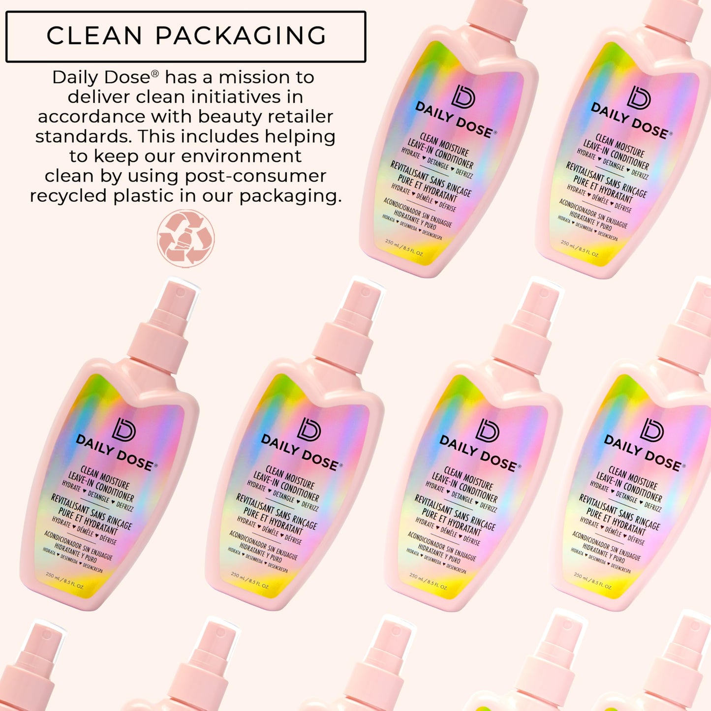 DAILY DOSE Effortless Detangler Spray & Leave In Conditioner for Dry, Damaged, & Frizzy Hair. Instantly Softens, Smooths & Adds Shine. For Kids & Adults. Award-winning, Vegan, Sulfate-Free, Color Safe