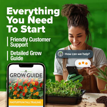 HOME GROWN Nasturtium Seeds Dwarf Tall Trailing Mix –250+ Edible Flower Seeds for Planting Outdoors – Fast Germination, Low-Maintenance Climbing & Trailing Nasturtium (Tropaeolum majus)