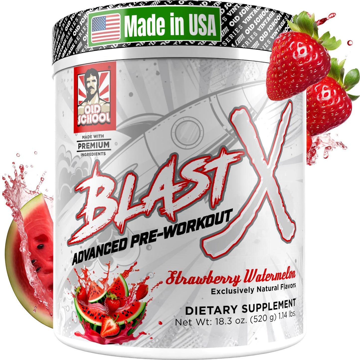 Blast X Advanced Pre Workout Powder, Intense Energy Booster Preworkout for Men & Women, Natural Caffeine + ZumXR®, Beta Alanine, Citrafuze™, L-Citrulline & Taurine for Strength, Focus & Endurance
