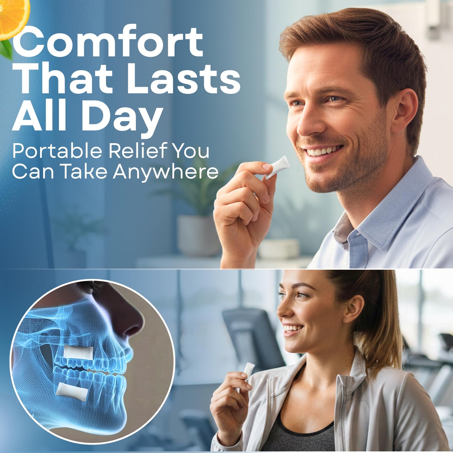 OPS Citrus Splash 4-1 Oral Moisturizing Pouch - Breath Mints Pouches, Xylitol Mints Pouches, Mouth Moisturizer | Saliva Substitute | Contains Xylitol & Menthol (Citrus)