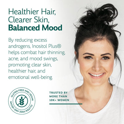 Inositol Plus Supplement for Women | Ovarian Health, Hormone Balance, Fertility, Ovulation | 40:1 Myo-Inositol D-Chiro & 12 Ingredients | Developed by Medical Doctor | 120 Capsules