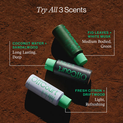 OffCourt - Natural Deodorant Body Spray for Men and Women - Aluminum Free - Whole Body Deodorant for Women and Men - Medium-Bodied Fig Leaves and White Musk Scent, 3.4 Ounce (Pack of 1)