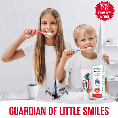SprinJene Natural Children’s Toothpaste – Fluoride Free Strawberry Toothpaste for Toddlers & Kids – Gentle Safe Natural Formula with Patented Black Seed Oil & Zinc – Made in The USA (1 Pack)