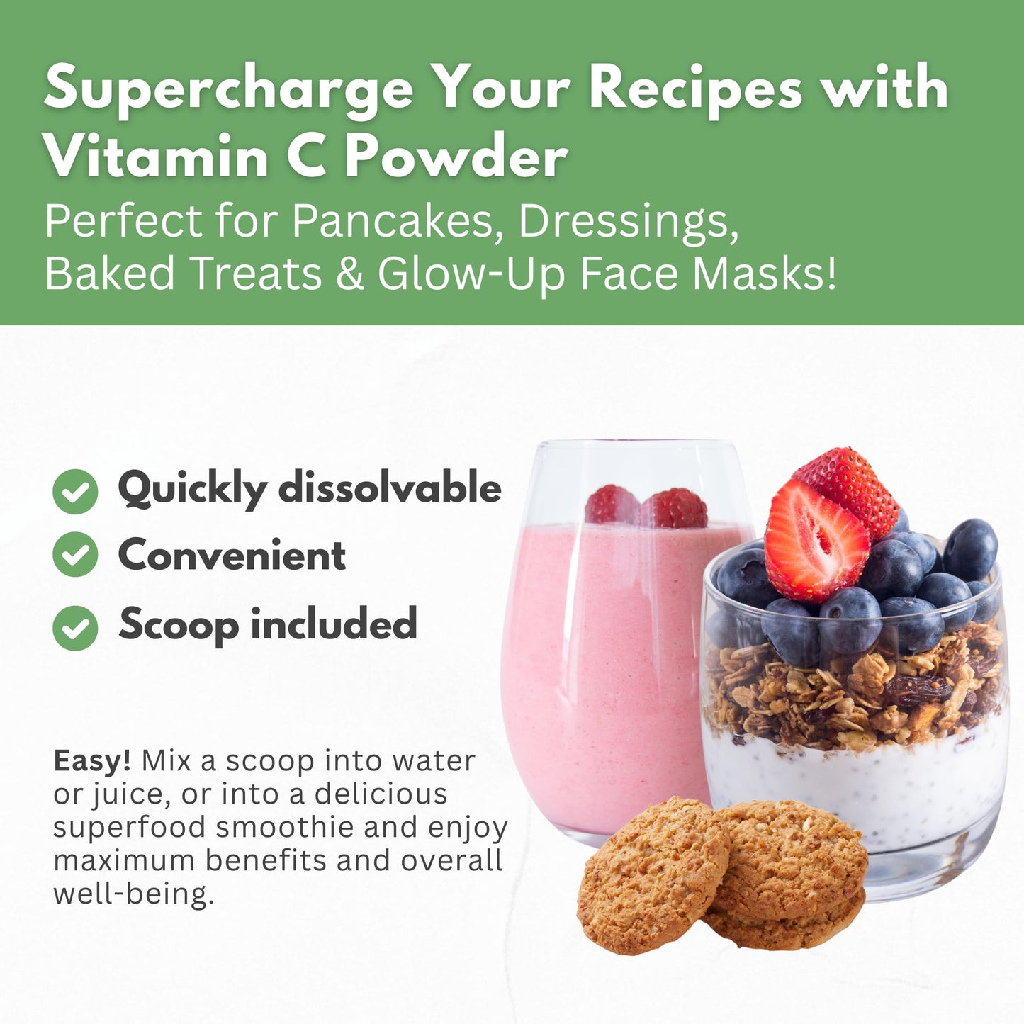 Natural Vitamin C from Organic Acerola Cherry & Camu Camu Powder - High Absorption with Citrus Bioflavonoids - Immune System & Collagen Booster - Anti Aging Skin Vitamins Made in USA 90 servings