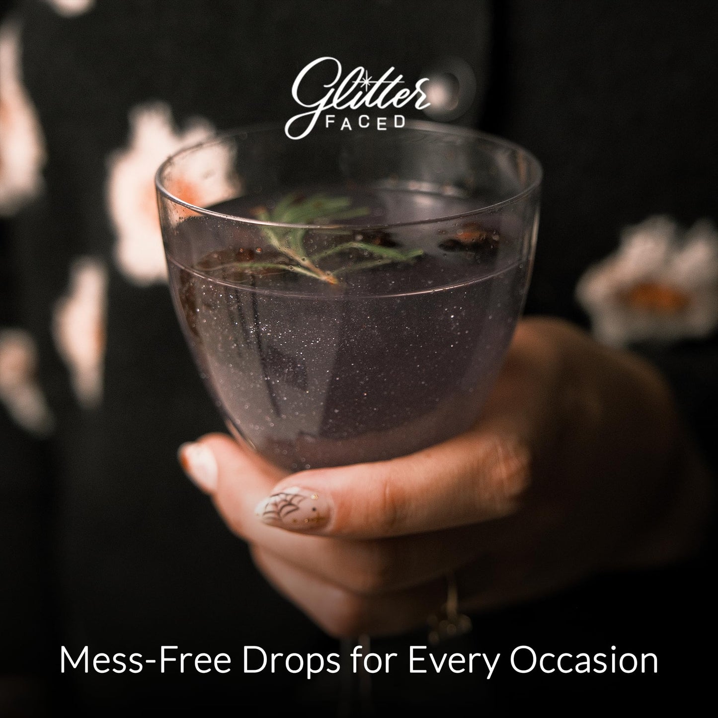 Glitter Faced Blue Edible Glitter For Drinks With 0-Calories, No Taste or Texture | 30ml Food-Grade, 30 Drinks, Luster Dust | Ideal for Beverages, Galentine’s, Parties & Events | Made in USA