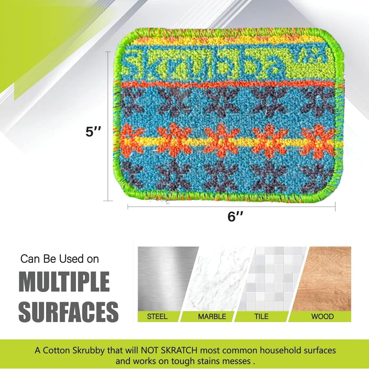 Wet-it! Skrubba 3-Pack Reusable Dish Scrubbers – Non-Scratch Scouring Pads for Kitchen & Household – Eco-Friendly, Dishwasher Safe Scrub Sponges for Dishes, Pots & Pans (Vogue)