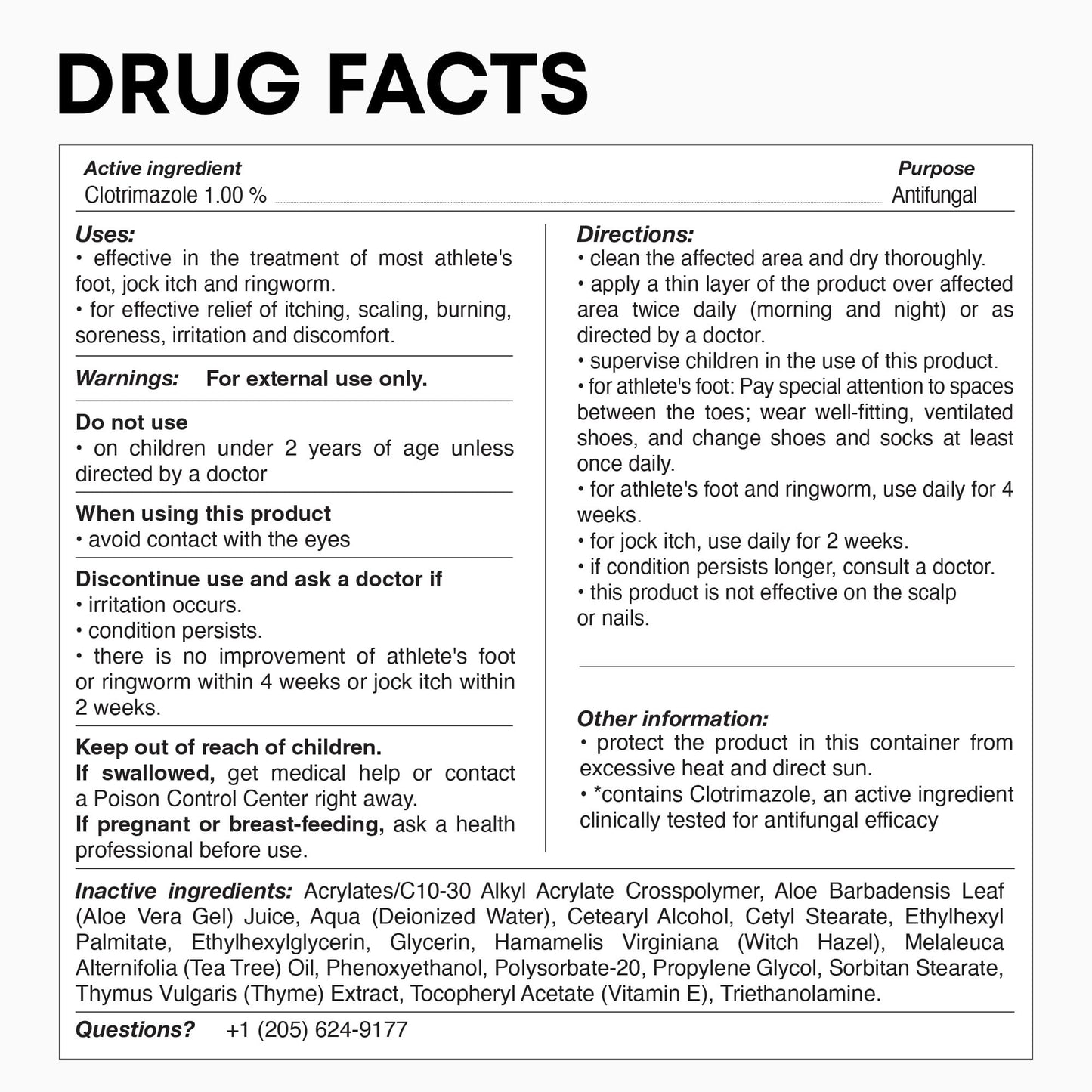Clotrimazole Antifungal Cream - Treats Most Athlete’s Foot, Jock Itch, Ringworm - Clotrimazole 1% Anti Fungal Cream for Skin, Athletes Foot Treatment, Ring Worm Medication for Humans - 2oz Made in USA